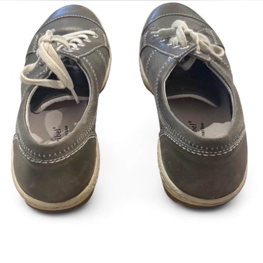 Josef Seibel Claire Gray Leather Comfort Walking Sneakers EU 38 US 8 - Picture 7 of 11